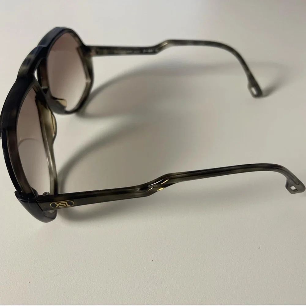 Yves Saint Laurent Vintage Aviator Sunglasses Tortoise Shell